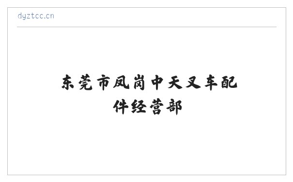 东莞市凤岗中天叉车配件经营部 缩略图